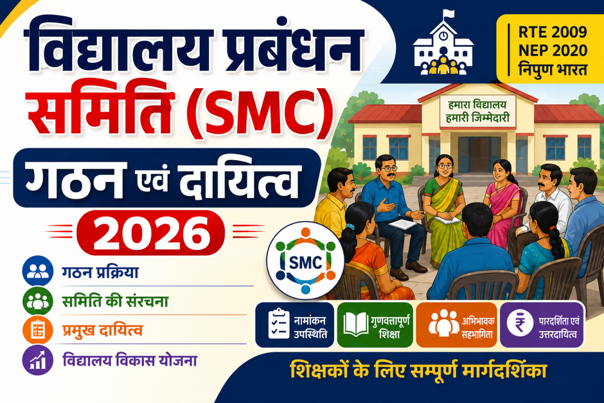 विद्यालय प्रबंधन समिति (SMC) गठन 2026: उद्देश्य, प्रक्रिया, संरचना एवं दायित्व | शिक्षकों के लिए सम्पूर्ण मार्गदर्शिका